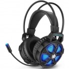 EasySMX COOL2000-BLUE Over-ear gaming headset mit Mikro, LED schwarz/blau