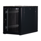 12 HE 19" Serverschrank mit Gitternetz-Türen, niedrige Bauhöhe zum Aufstellen unter Schreibtischen (BxTxH) 600x1000x634mm