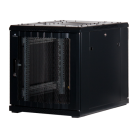 12 HE 19" Serverschrank mit Gitternetz-Türen, niedrige Bauhöhe zum Aufstellen unter Schreibtischen (BxTxH) 600x800x634mm