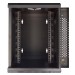 9 HE 10 Zoll Serverschrank - 450mm tief - schwarz - komplett montiert - 4